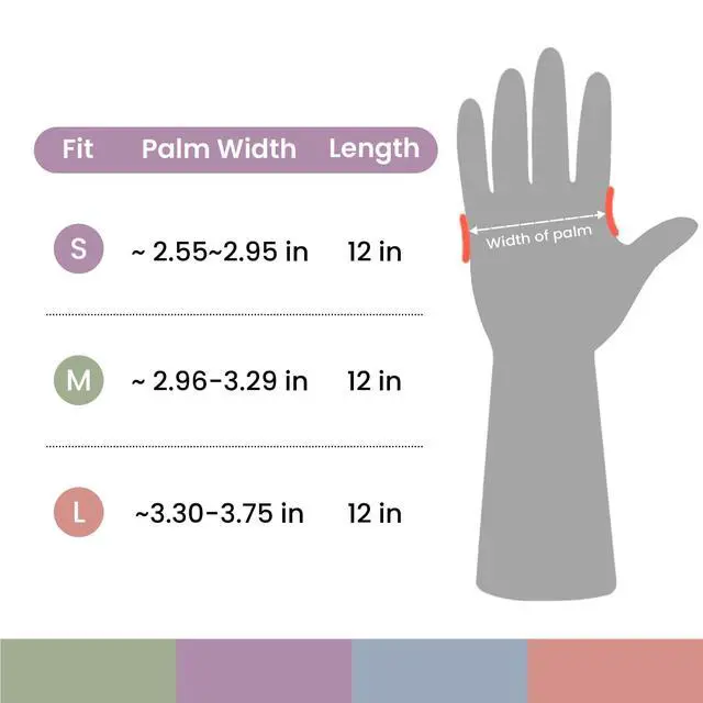 Alt view image 7 of 7 - Rubber Cleaning Gloves for Dishwashing, 4 Pairs Reusable Kitchen Gloves for Washing Dishes and Household Cleaning, Colorful Dish Gloves with Flocked Lining and Non-Slip Grip, Pefect for Woman Men - M