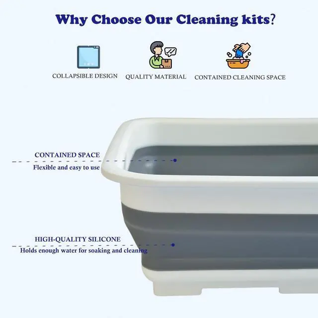 Alt view image 4 of 7 - CPAP Cleaning Kits with Tube and Mask Brush, Collapsible Wash Basin & Hose Hanger - CPAP Hose Cleaner Supplies to Make Cpap Accessories Cleaning, Drying, Storing Easier