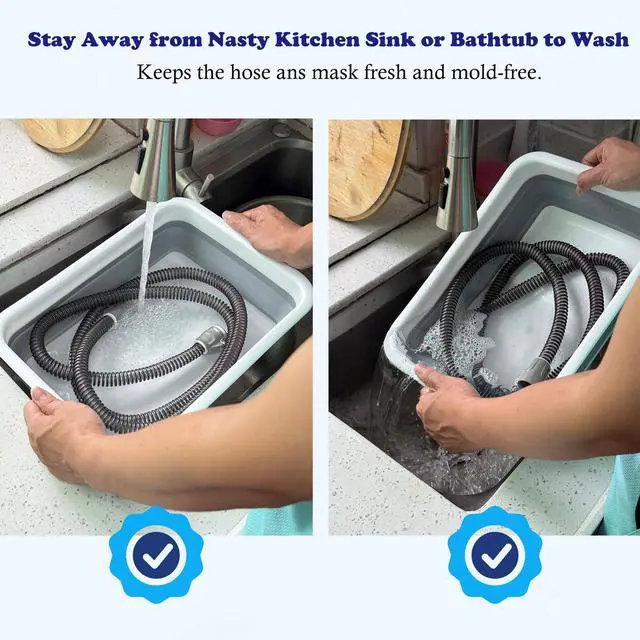 Alt view image 7 of 7 - CPAP Cleaning Kits with Tube and Mask Brush, Collapsible Wash Basin & Hose Hanger - CPAP Hose Cleaner Supplies to Make Cpap Accessories Cleaning, Drying, Storing Easier
