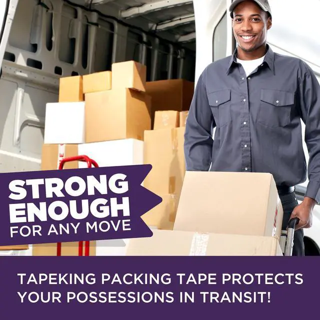 Alt view image 3 of 7 - Clear Packing Tape Ultra Thick | 60 Yards Per Roll (6 Rolls) | 2 Inch Wide Heavy Duty Packing Tape 3.2mil Strong Adhesive for Moving Boxes, Shipping Cartons, Office Use, Sealing (360 Yards)