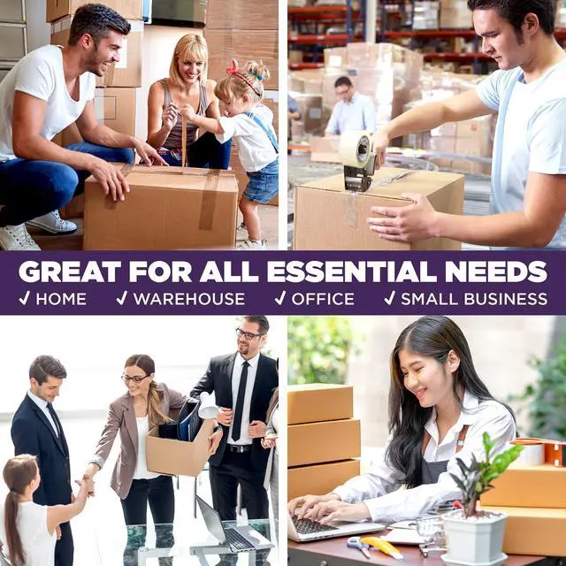 Alt view image 6 of 7 - Clear Packing Tape Ultra Thick | 60 Yards Per Roll (6 Rolls) | 2 Inch Wide Heavy Duty Packing Tape 3.2mil Strong Adhesive for Moving Boxes, Shipping Cartons, Office Use, Sealing (360 Yards)
