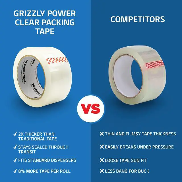 Alt view image 3 of 7 - Clear Packing Tape (12 Rolls) | Heavy Duty Packing Tape (2 Inch x 65 Yards) | 2.8mil Thick Strong Adhesive for Moving Boxes, Shipping Cartons, Office Use, Storage & Wrapping (780 Yards)