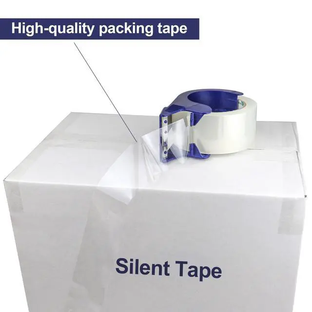 Alt view image 3 of 7 - Packing Tape with Blue Dispenser Clear Packaging Tape for Shipping Moving Strong Sealing Adhesive Industrial Depot Tapes for Storage 1.88 inch x 55 Yards, 3 Rolls