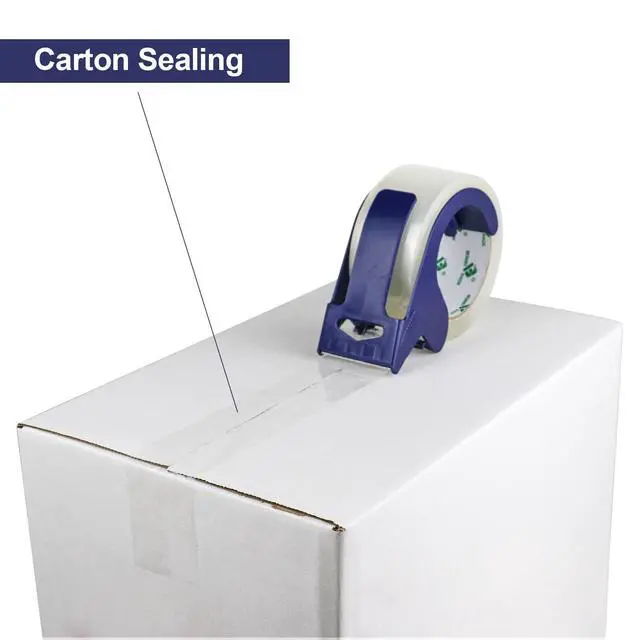 Alt view image 5 of 7 - Packing Tape with Blue Dispenser Clear Packaging Tape for Shipping Moving Strong Sealing Adhesive Industrial Depot Tapes for Storage 1.88 inch x 55 Yards, 3 Rolls