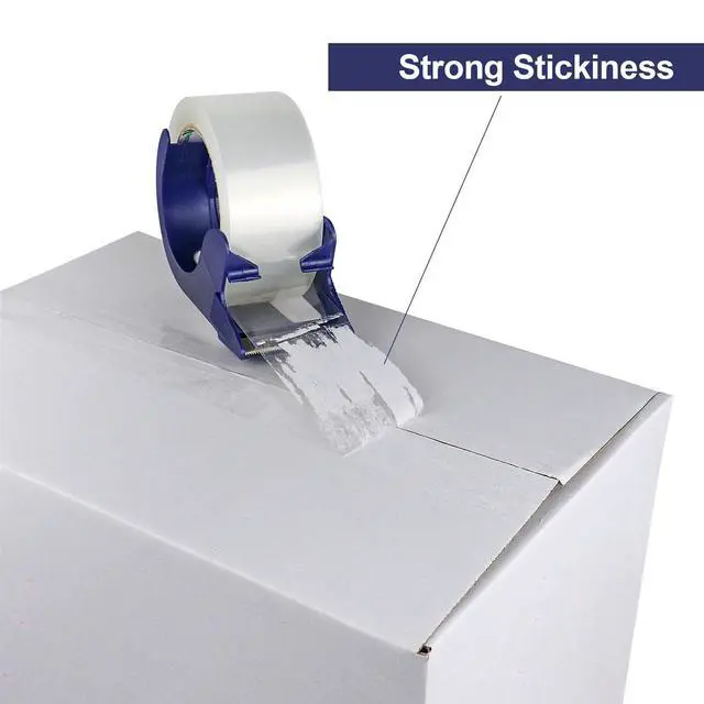 Alt view image 4 of 7 - Packing Tape with Blue Dispenser Clear Packaging Tape for Shipping Moving Strong Sealing Adhesive Industrial Depot Tapes for Storage 1.88 inch x 55 Yards, 3 Rolls
