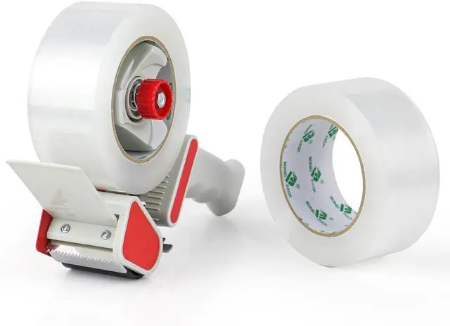 Main image of Heavy Duty Packing Tape 2 Rolls, 1.88 inch x 110 Yards Clear Packing Tape with Dispenser Packaging Tape for Shipping Moving Strong Sealing Adhesive Industrial Depot Tapes for Storage