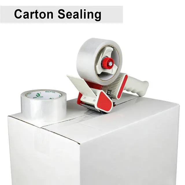 Alt view image 5 of 7 - Heavy Duty Packing Tape 2 Rolls, 1.88 inch x 110 Yards Clear Packing Tape with Dispenser Packaging Tape for Shipping Moving Strong Sealing Adhesive Industrial Depot Tapes for Storage