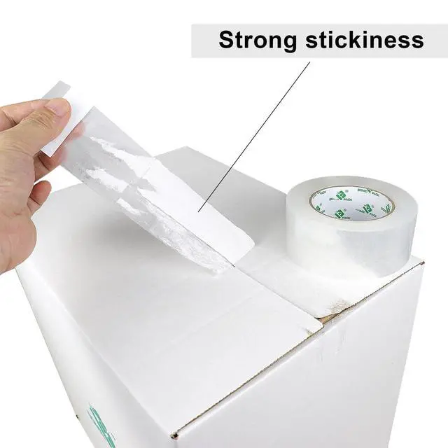 Alt view image 4 of 7 - Heavy Duty Packing Tape 2 Rolls, 1.88 inch x 110 Yards Clear Packing Tape with Dispenser Packaging Tape for Shipping Moving Strong Sealing Adhesive Industrial Depot Tapes for Storage