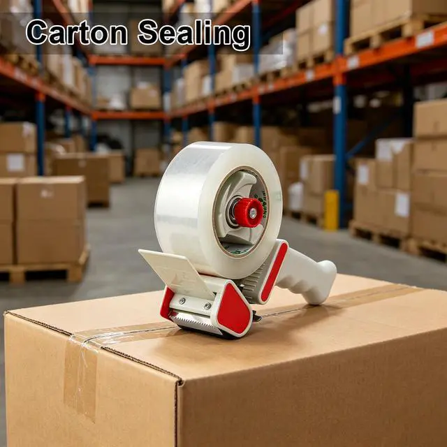 Alt view image 7 of 7 - Heavy Duty Packing Tape 2 Rolls, 1.88 inch x 110 Yards Clear Packing Tape with Dispenser Packaging Tape for Shipping Moving Strong Sealing Adhesive Industrial Depot Tapes for Storage