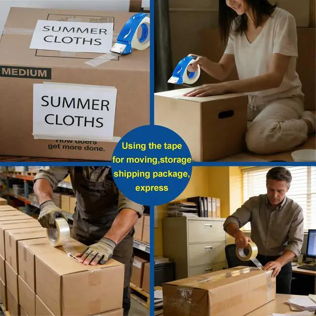 Alt view image 7 of 7 - 2 in Clear Packing Tape and Dispenser 120 Yard