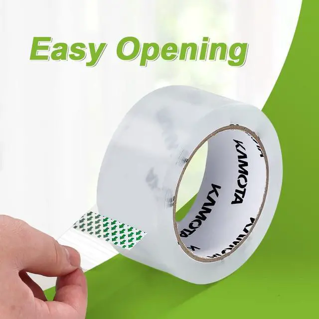 Alt view image 3 of 7 - Packing Tape, 12 Rolls Heavy Duty Clear Packaging Tape for Shipping Packaging Moving Sealing, 1.88 inches Wide, 65 Yards Per Roll, Total 780 Yards with 2 Dispensers