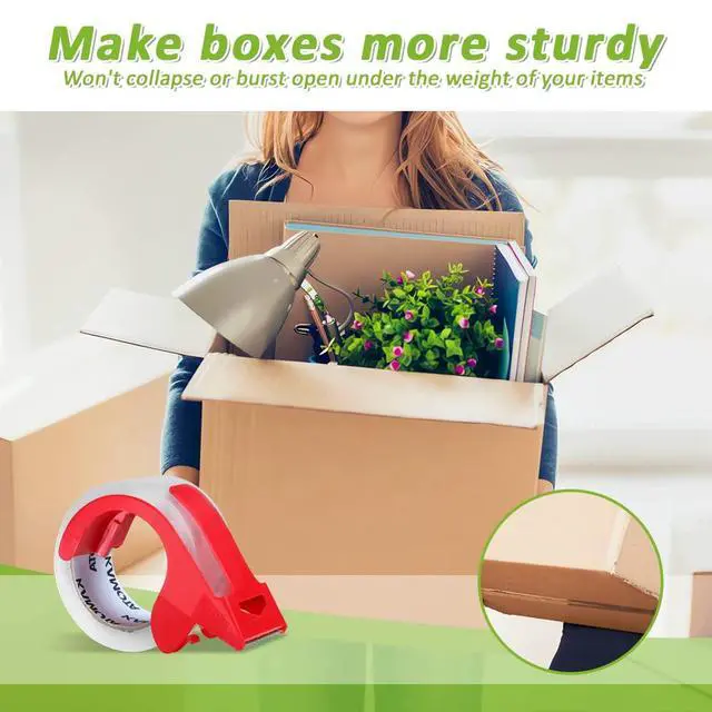 Alt view image 6 of 7 - Packing Tape, 12 Rolls Heavy Duty Clear Packaging Tape for Shipping Packaging Moving Sealing, 1.88 inches Wide, 65 Yards Per Roll, Total 780 Yards with 2 Dispensers
