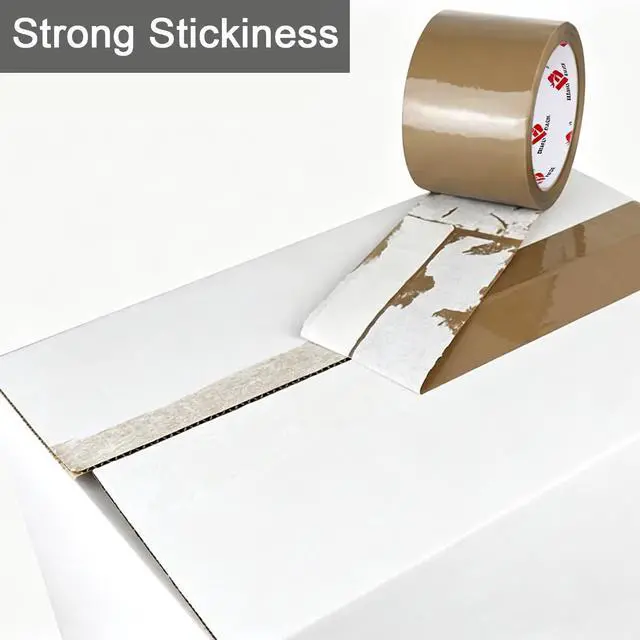Alt view image 3 of 7 - 3" Heavy Duty Packing Tape 6 Rolls,Total 330 Yards,Brown 2.4 Mil,3" x 55 Yards,Brown Shipping Tape with Dispenser,Packing Refills for Boxes Moving,Mailing and Storages
