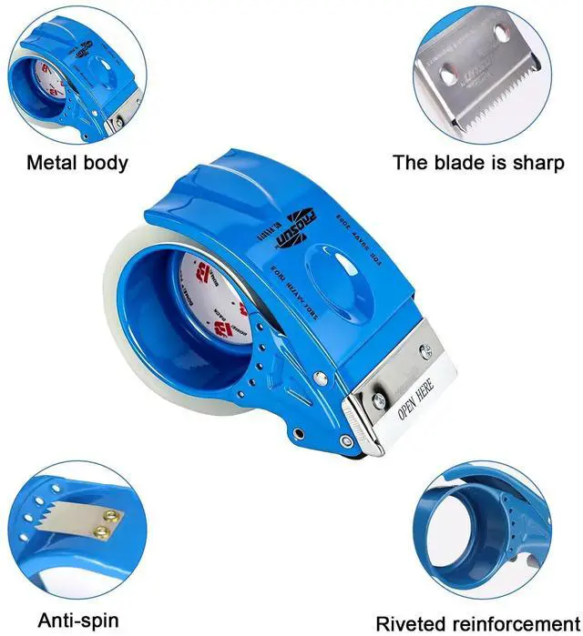Alt view image 5 of 7 - 3" Heavy Duty Packing Tape 6 Rolls,Total 330 Yards,Brown 2.4 Mil,3" x 55 Yards,Brown Shipping Tape with Dispenser,Packing Refills for Boxes Moving,Mailing and Storages