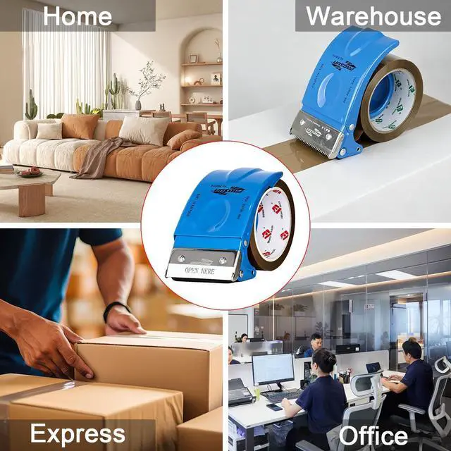 Alt view image 6 of 7 - 3" Heavy Duty Packing Tape 6 Rolls,Total 330 Yards,Brown 2.4 Mil,3" x 55 Yards,Brown Shipping Tape with Dispenser,Packing Refills for Boxes Moving,Mailing and Storages