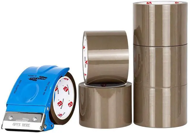 Alt view image 7 of 7 - 3" Heavy Duty Packing Tape 6 Rolls,Total 330 Yards,Brown 2.4 Mil,3" x 55 Yards,Brown Shipping Tape with Dispenser,Packing Refills for Boxes Moving,Mailing and Storages