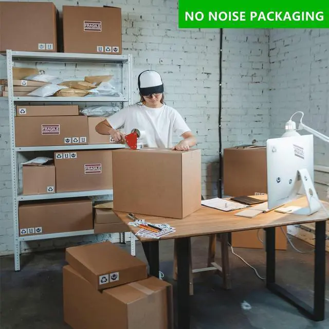 Alt view image 3 of 6 - 6-Pack No Noise Silent Packing Tape 2.4mil x 1.88" x 55 Yards,Industrial Heavy Duty Noiseless Packaging Tape for Quiet Packing Shipping Moving and Storage