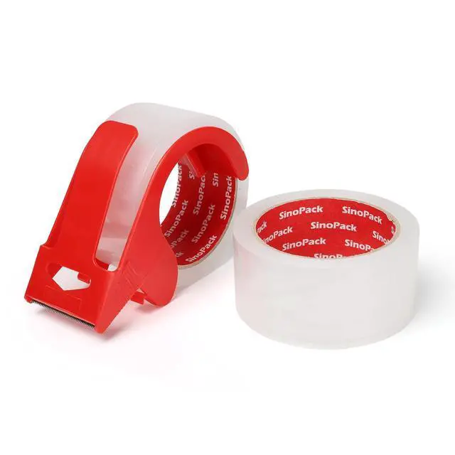 Alt view image 2 of 7 - Clear Packaging Tape with Dispenser 2Pack 1.88Inches X 55Yds Clear Packing Tape for Shipping and Moving, Strong Sealing on All Box Types SinoPack
