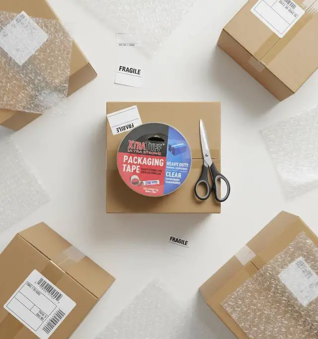 Alt view image 2 of 4 - Heavy Duty Clear Packing Tape, 1.89" x 200 Yards Industrial Strength Shipping Tape for Moving, Storage, and Box Sealing High-Tack Adhesive, Moisture & Temperature Resistant