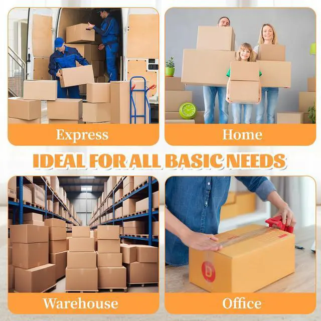 Alt view image 5 of 7 - 2-Pack Clear Packing Tape with Dispenser, 2.7mil x 1.88 Inches x 55 Yards Heavy Duty Packaging Tape, Strong Adhesive Packing Tape for Moving Boxes, Shipping, Mailing and Storages