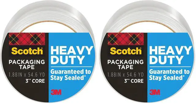 Main image of Heavy Duty Shipping Packing Tape, Clear, Shipping and Packaging Supplies, 1.88 in. x 54.6 yd., 1 Tape Roll, (Pack of 2)