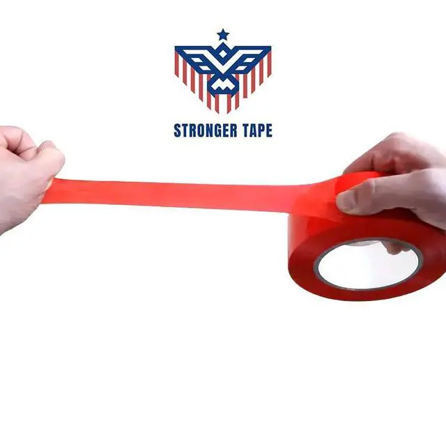 Alt view image 2 of 6 - Red Packing Tape 2 Inch x 55 Yards, 2 Mil Thick, Heavy Duty Colored Moving and Packaging Tape for Carton Sealing (1 Roll Red)