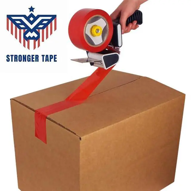 Alt view image 5 of 6 - Red Packing Tape 2 Inch x 55 Yards, 2 Mil Thick, Heavy Duty Colored Moving and Packaging Tape for Carton Sealing (1 Roll Red)