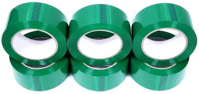 Main image of Carton Sealing Tape,Green Packing Tape,Green Moving Tape, 2" Inch x 110 Yards, 2.0 Mil Thick, (6 Rolls) Heavy Duty Shipping Storage Tape for Carton Sealing,Packaging and Moving (Green)