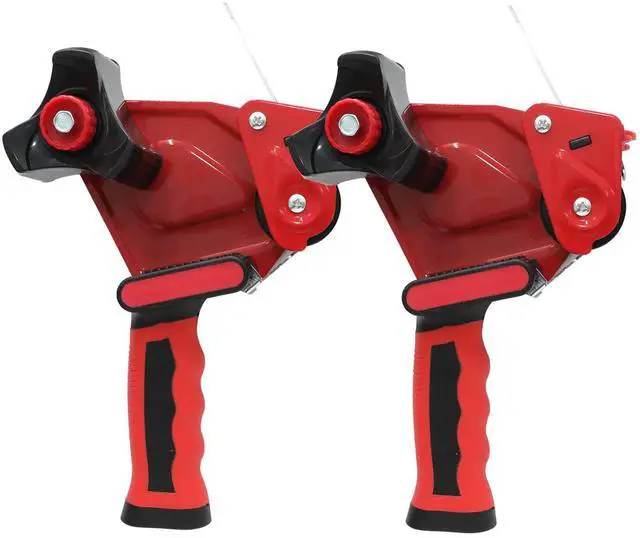 Main image of 2-Pack Heavy Duty Tape Dispenser Gun, 2 Inch Professional Packing Tape Gun w/Ergonomic Silicone Non-Slip Handle. High-Volume Shipping & Moving Tool for Warehouse, E-Commerce, Amazon FBA Prep