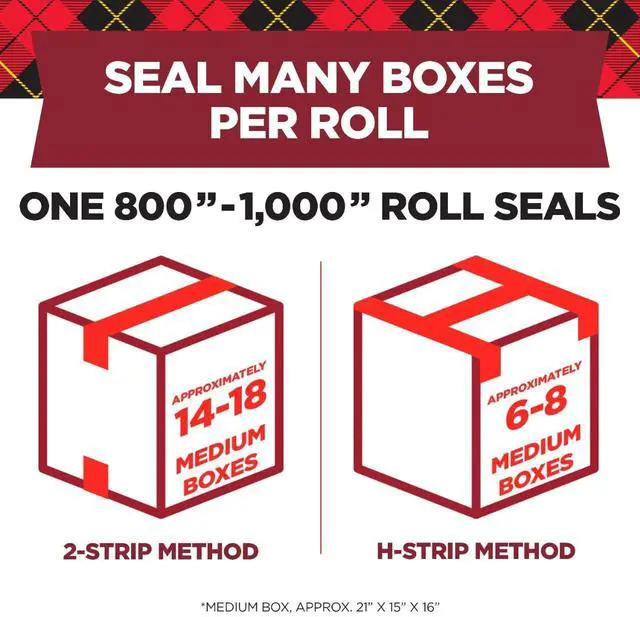 Alt view image 3 of 7 - Secure Seal Ultra Clear Packaging Tape, 2 Rolls Clear Packing Tape for Lighter Shipping Boxes, 1.88 in x 50 yd, Transparent Box Sealing Tape for Shipping, Mailing, Moving and Storage