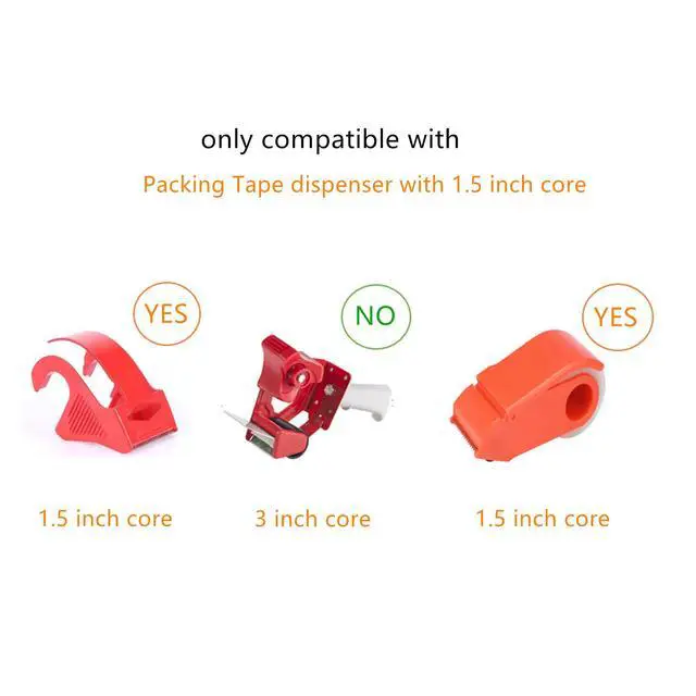 Alt view image 2 of 7 - 6 Rolls Clear Packing Tape - Quiet Packaging Tape 1.5 INCH Core Shipping Tape Refill Rolls Moving Tape for Packing Boxes, 2" x 25 Yards