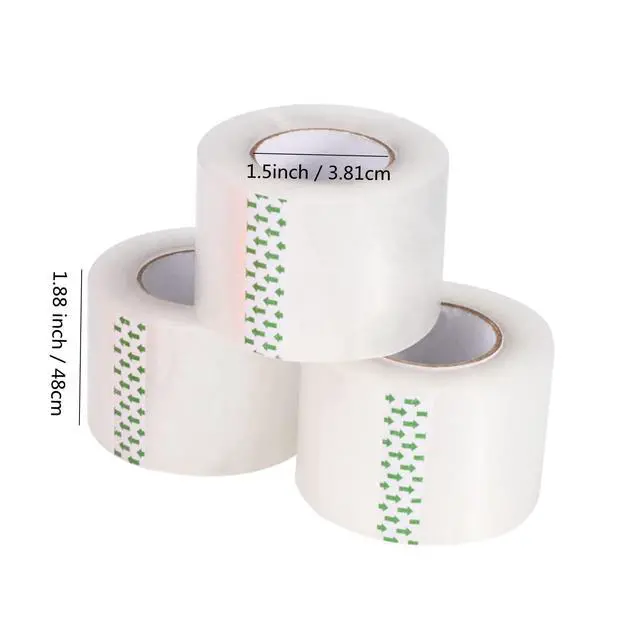 Alt view image 4 of 7 - 6 Rolls Clear Packing Tape - Quiet Packaging Tape 1.5 INCH Core Shipping Tape Refill Rolls Moving Tape for Packing Boxes, 2" x 25 Yards