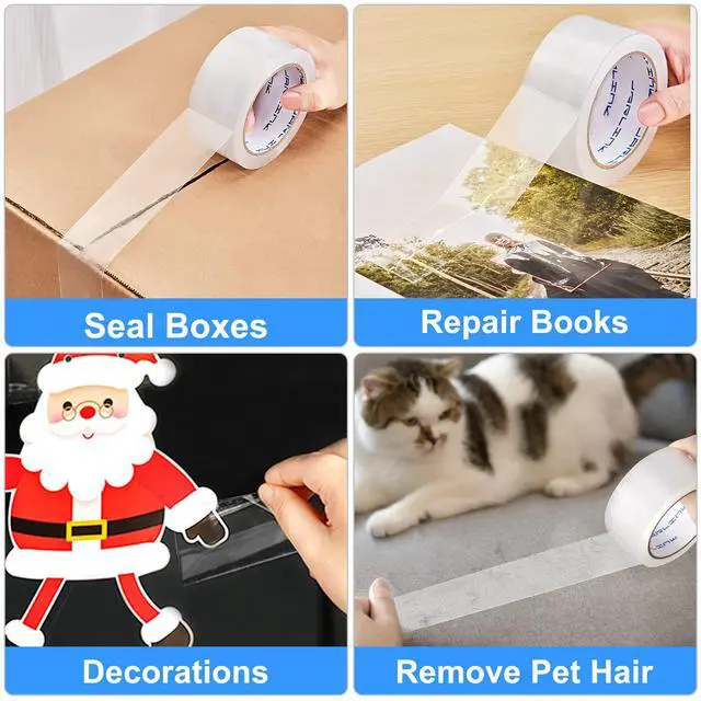 Alt view image 5 of 7 - Clear Packing Tape (18 Rolls), Heavy Duty Packaging Tape for Shipping Packaging Moving Sealing, 2.7mil Thick, 1.88 inches Wide, 60 Yards Per Roll, 1080 Total Yards