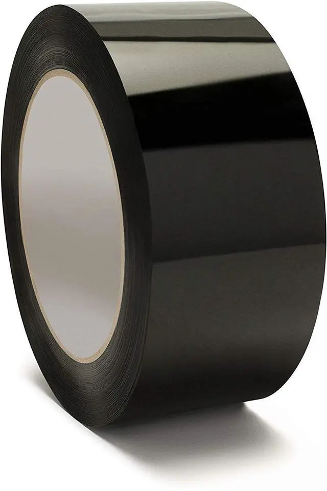 Main image of Black Carton Sealing Tape, 2 x 110 Yard, 2.0 mil Thick, Heavy Duty (1 Roll) for Moving, Packing, Shipping and Storage