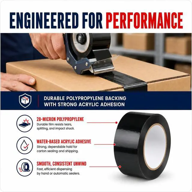 Alt view image 3 of 6 - Orange Packing Tape, 2 Inch x 110 Yards, Industrial Carton Sealing Tape, Strong Acrylic Packaging Tape for Shipping, Moving, Color Coding, Box Sealing and Warehouse Use