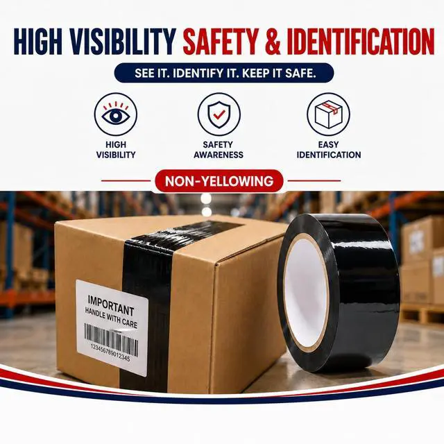 Alt view image 6 of 6 - Orange Packing Tape, 2 Inch x 110 Yards, Industrial Carton Sealing Tape, Strong Acrylic Packaging Tape for Shipping, Moving, Color Coding, Box Sealing and Warehouse Use