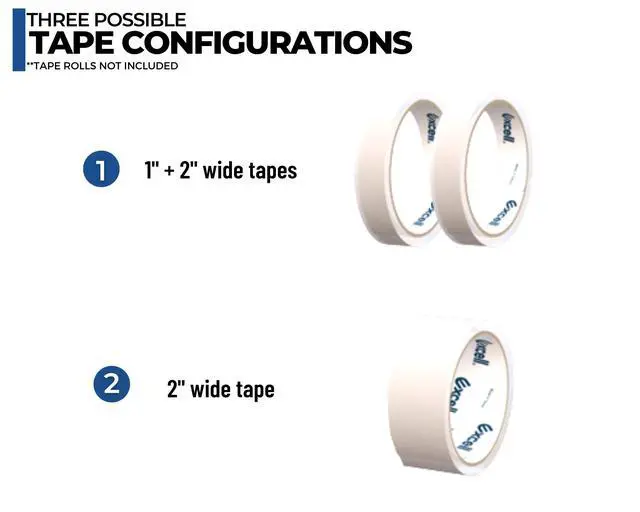 Alt view image 4 of 6 - by Excell Twin Premium Wide Metal Multi-Roll Desktop Tape Dispenser, ET-12271, 2 inch Wide, 3 inch Core