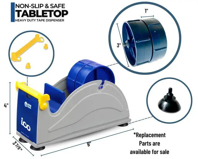 Alt view image 5 of 6 - by Excell Twin Premium Wide Metal Multi-Roll Desktop Tape Dispenser, ET-12271, 2 inch Wide, 3 inch Core