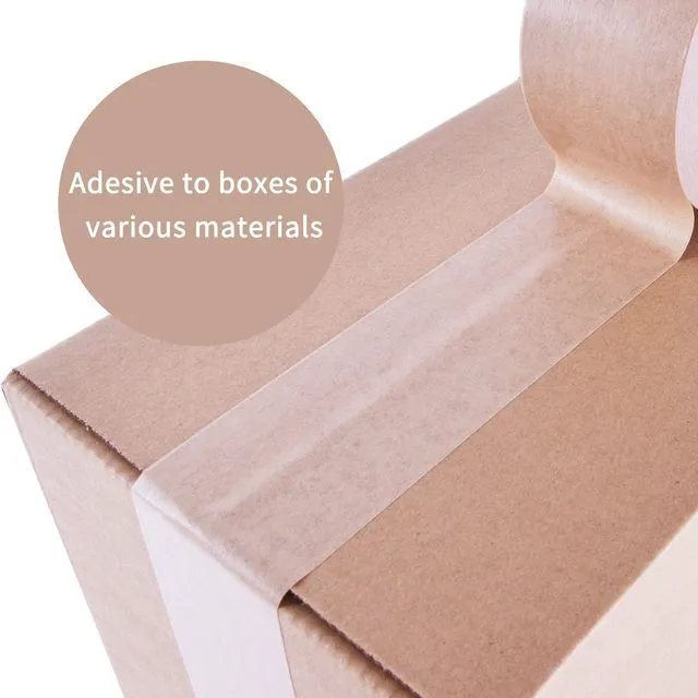 Alt view image 6 of 7 - Heavy Duty Kraft Paper Tape, 2in x 43yds x 6rolls Eco Friendly & Biodegradable, Writable & Uncoated Brown Packing Tape Paper Packing Tape for Masking, Sealing, Packaging Use