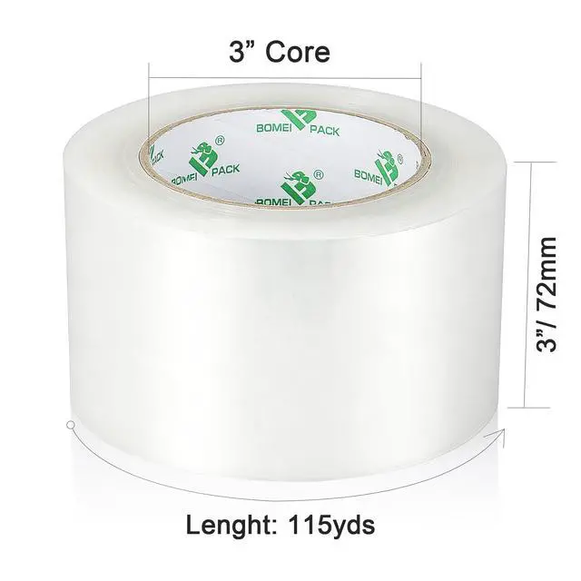 Alt view image 3 of 7 - Clear Packing Tape 3inch Wide, 2.7 Mil x 115 Yards, Industrial Grade Heavy Duty 3inch Wide Packaging Tape for Box Moving, Shipping, Mailing and Storage