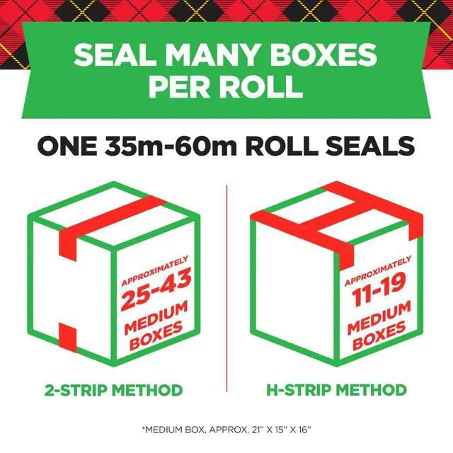 Alt view image 3 of 7 - Heavy Duty Moving Packing Tape, Clear, Makes Packing Easier & Quieter, 1.88 in. x 54.6 yd., 2 Tape Rolls with 1 Heavy Duty Dispenser