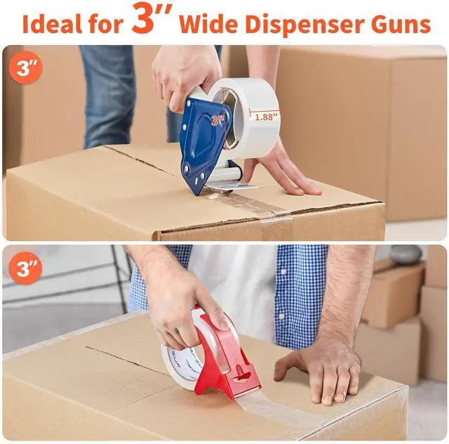 Alt view image 6 of 7 - 12 Rolls Clear Packing Tape with 2 Dispensers, Heavy Duty Packaging Tape Refills for Shipping Packaging Mailing, 2.7mil Thick, 1.88 inches Wide, 55 Yards Per Roll, 660 Total Yards