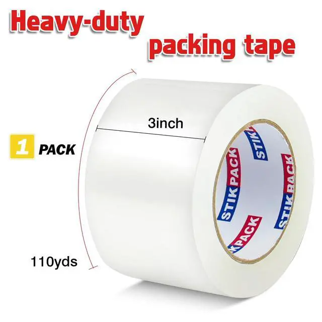 Alt view image 2 of 7 - Wide Transparent Tape 3 inch x 110 Yards (330ft), Industrial Grade 3 inch Wide Clear Heavy Duty Packing Tape for Box Office Moving, Shipping and Mailing