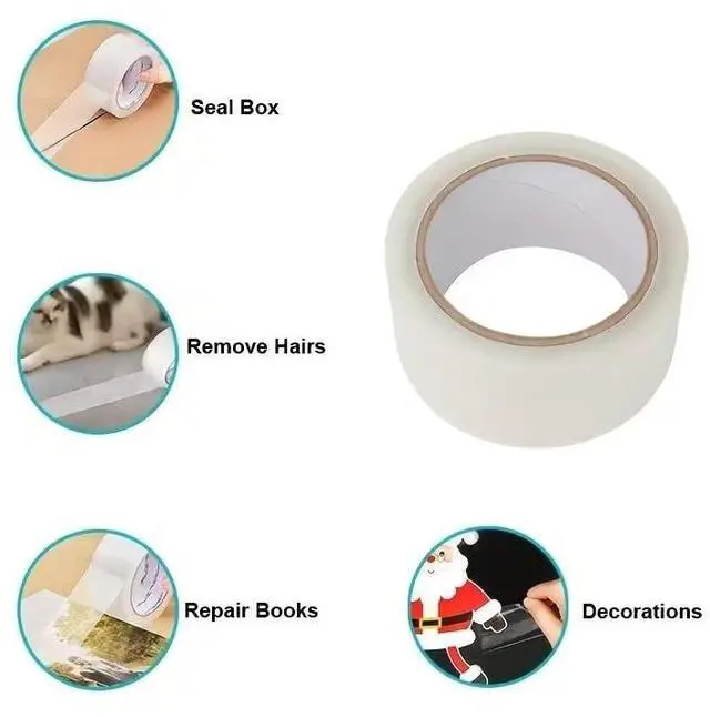 Alt view image 5 of 7 - Clear Packing Tape 1 pcs. 2" x 110 Yards, 1.8 MIL BOPP Transparent Shipping Tape, High Adhesion Box Sealing Tape for Moving, Packaging, Office & Home Use