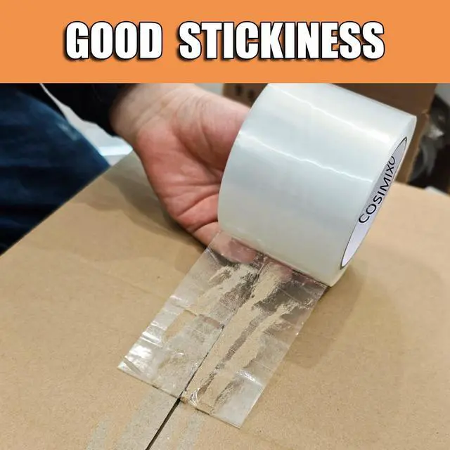 Alt view image 5 of 7 - Heavy Duty Clear Packing Tape 2.5Mil x 1.88" x 55Yards, 6 Rolls with Dispenser, Industrial Transparent Packaging Tape for Shipping Moving Sealing