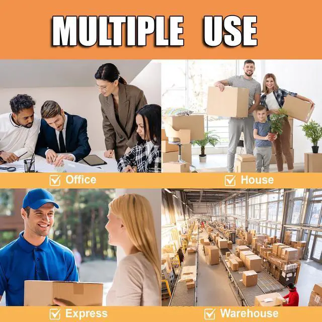 Alt view image 6 of 7 - Heavy Duty Clear Packing Tape 2.5Mil x 1.88" x 55Yards, 6 Rolls with Dispenser, Industrial Transparent Packaging Tape for Shipping Moving Sealing