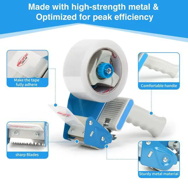Alt view image 3 of 7 - Packing Tape Dispenser Gun with 6 Rolls Clear Shipping Tape