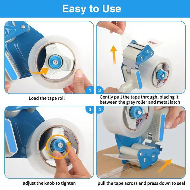 Alt view image 5 of 7 - Packing Tape Dispenser Gun with 6 Rolls Clear Shipping Tape