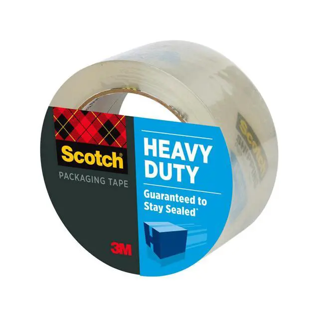 Alt view image 2 of 7 - Heavy Duty Packaging Tape, 1.88" x 65.6 yd, Designed for Packing, Shipping and Mailing, Strong Seal on All Box Types, 3" Core, Clear, 1 Roll (3850-60) (Pack of 2)