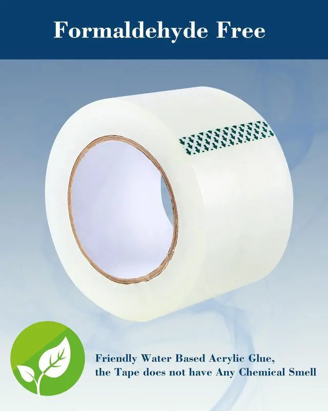 Alt view image 4 of 7 - Heavy Duty Packing Tape 12 Rolls, Wide Packaging Tape, 3 in. x 90 Yd., 3 Mil Thick, Clear, Commercial Grade Carton Packaging Tape Refills, Shipping, Mailing, Moving Supplies & Storage